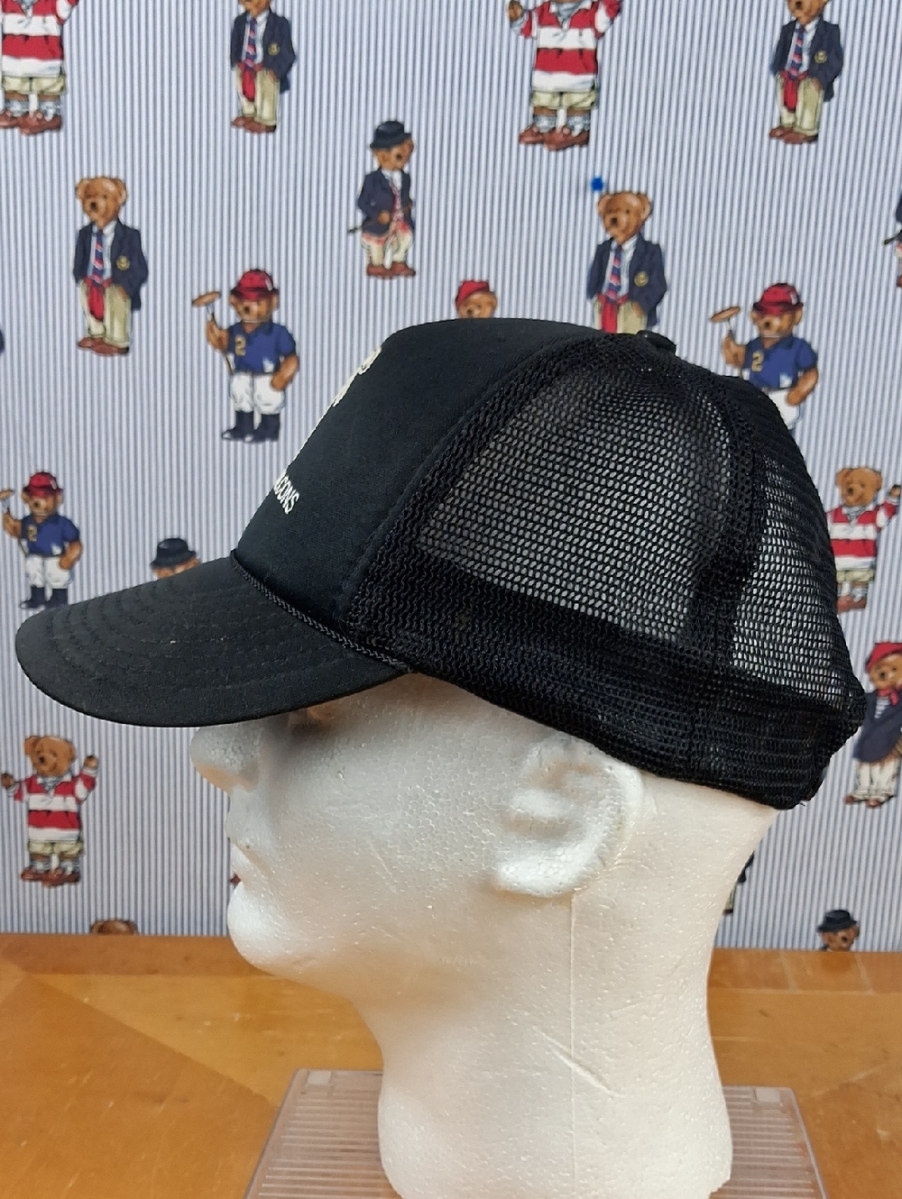 Vintage 80s Atlanta Falcons Nfl Football Black & White Logo Snapback Hat - Picture 2 of 8